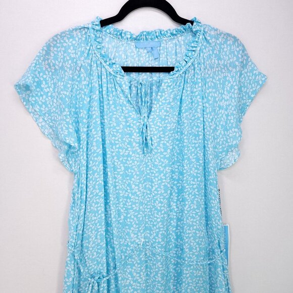 Draper James Floral Boho Dress Flutter Sleeve Tie Waist Pockets Medium Light - Picture 4 of 14